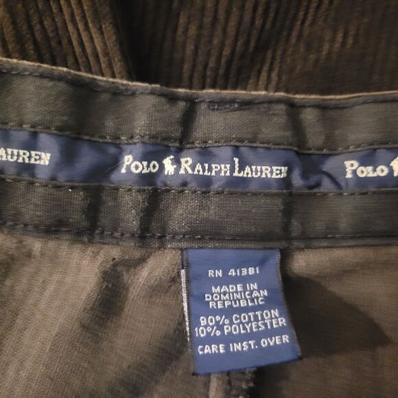 Polo Ralph Lauren Men's Brown Corduroy Pleated Pants Size 35x32 - Picture 7 of 13